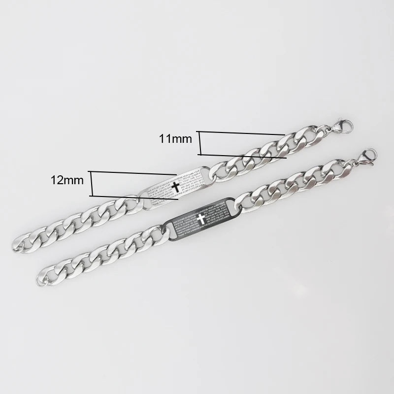Bible Text Bracelet Stainless Steel
