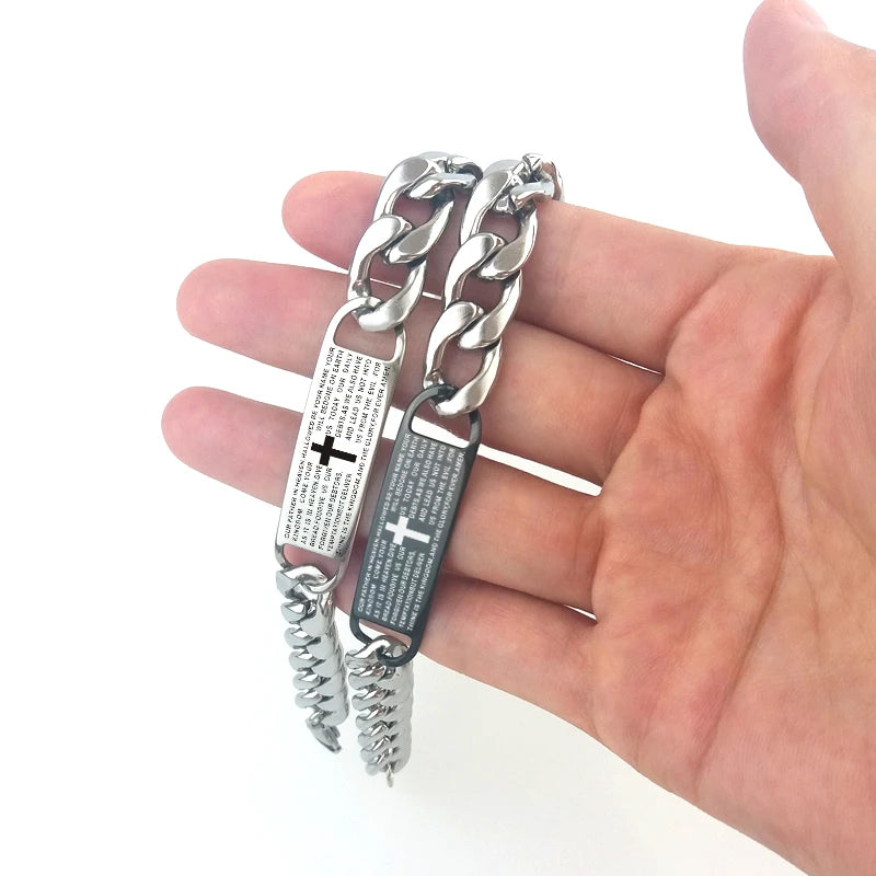 Bible Text Bracelet Stainless Steel