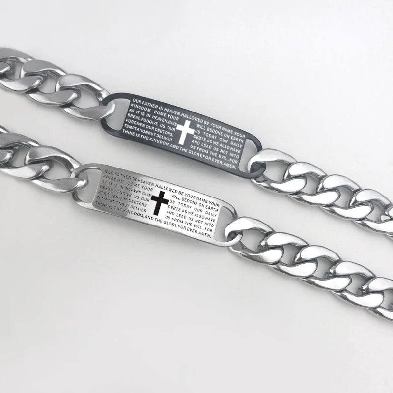Bible Text Bracelet Stainless Steel