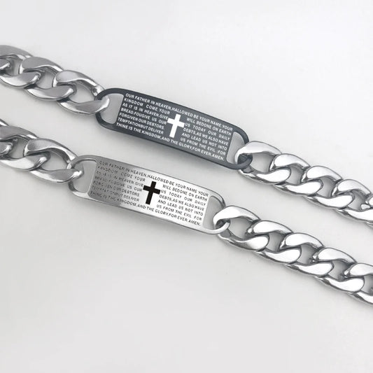 Bible Text Bracelet Stainless Steel