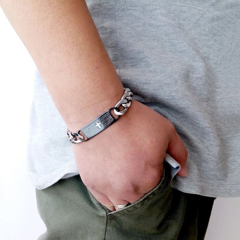 Bible Text Bracelet Stainless Steel