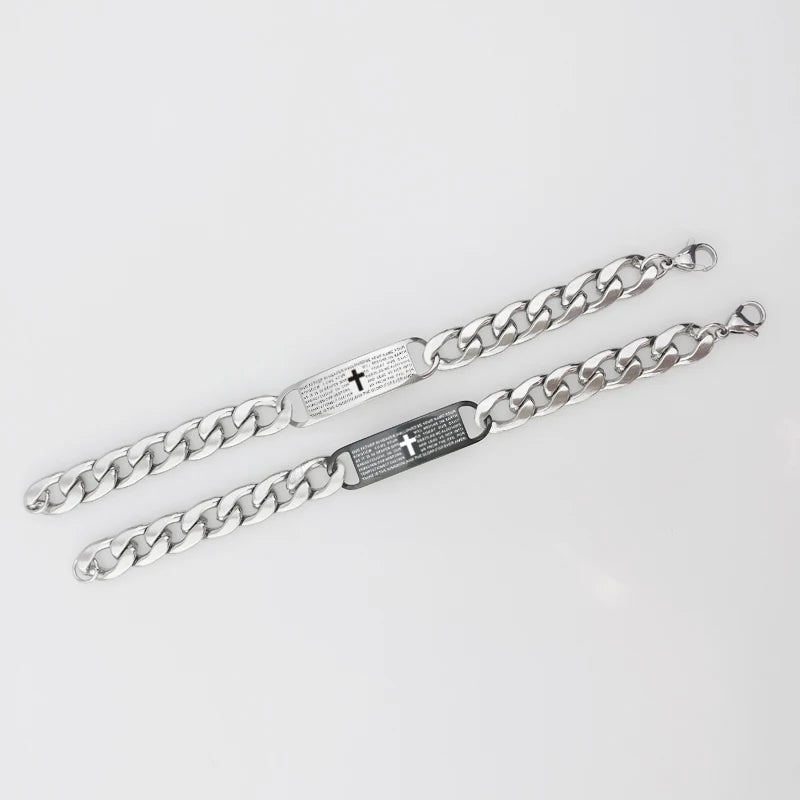 Bible Text Bracelet Stainless Steel