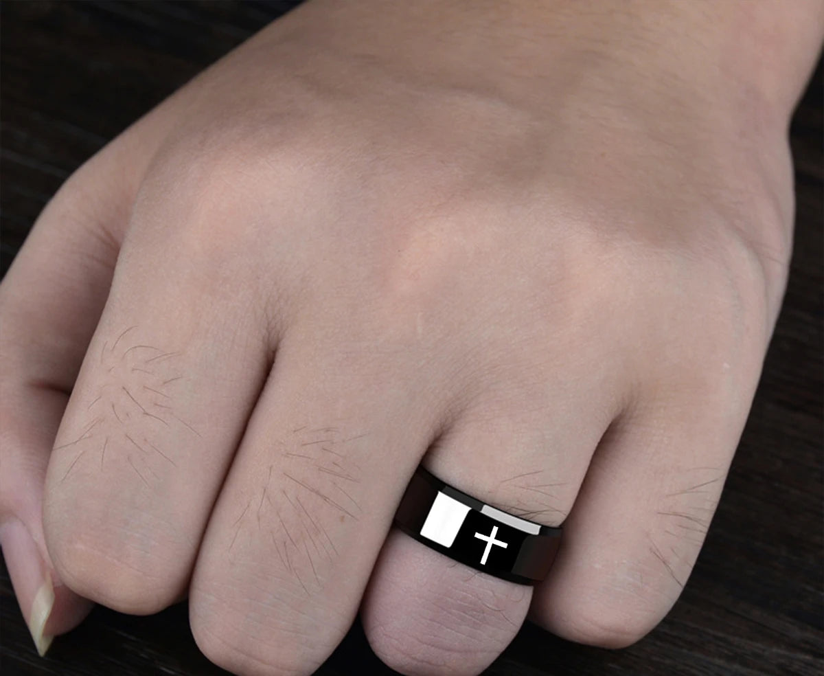 Stainless Steel cross Ring